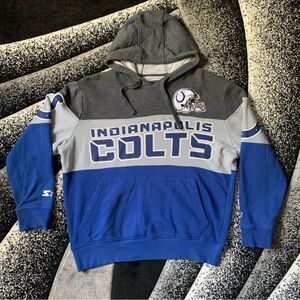 Vintage 90s Starter Indianapolis Colts Grey and Blue Hoodie